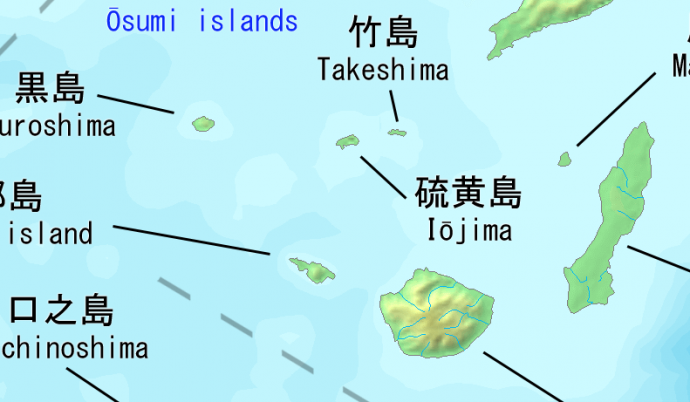 Иодзима на карте японской префектуры
